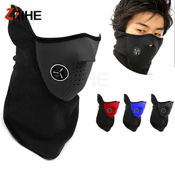 

Motorcycle Half face Mask Helmet Winter Ski Snow neck Guard Scarf Warm Veil Protecting Mask For Cycling Sports outdoor sport