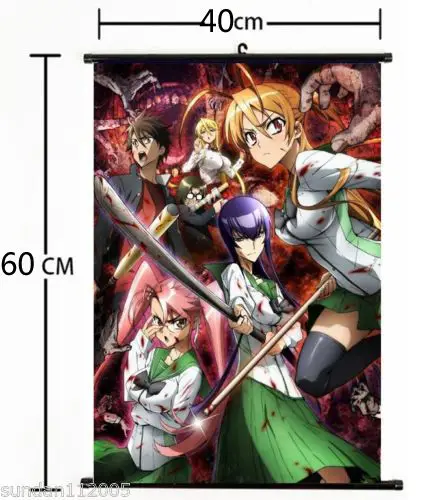 Highschool Of The Dead 2 Saeko Sexy Anime Girl Sill Wall Scroll Poster Scrolling Led License Plate Frame Scroll Weightsscrolling Badge Aliexpress