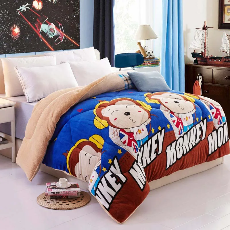 

Chpermore Sheep cashmere Cute Cartoon Comforters/Duvets Autumn Winter Keep warm Chidren/Kids Quilt King Queen Twin Full Size