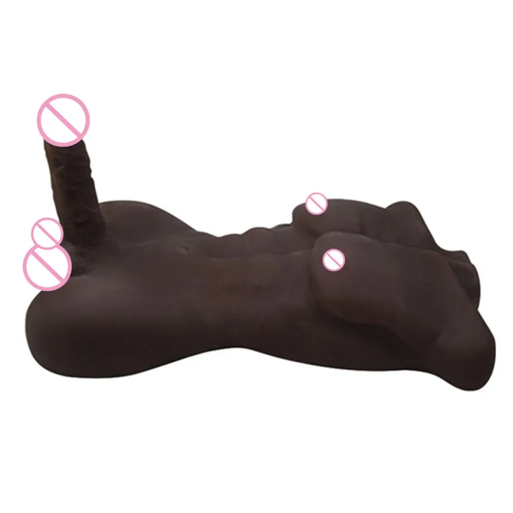 Cena Realistyczne silikonowe męskie czarne pełne ciało seks lalka z dużym dildo seks lalka dla kobiet Sex zabawki dla kobiet Sex miłość lalki