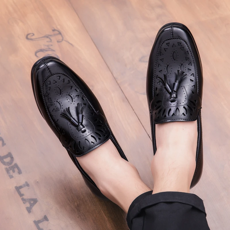 Shoes Noir Brun brown Homme Mode De En Cuir Chaussures Automne Nouveau Shoes Conduite Luxe Hommes Black Casual Cnfiia Adulte j3RqA54L
