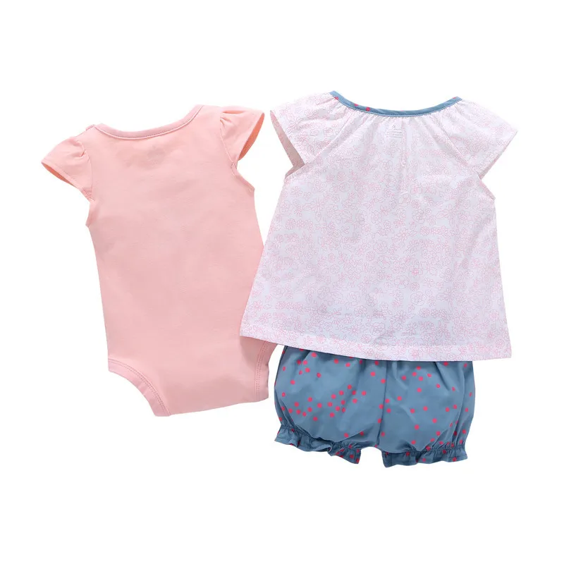 Комплект одежды для малышей, комплект из 3 предметов, боди+ футболка+ набор платьев, веселое солнце, горошек, Бабочка, полоска