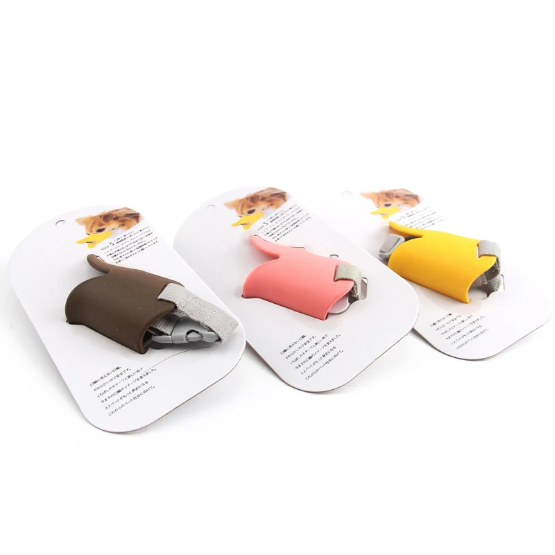 VUGSUCE Duckbill Pet Dog Muzzle Silica Gel Anti-Bite Chew Safety for Small Medium Dogs Adjustable Mouthpiece Soft Muzzles Cloak