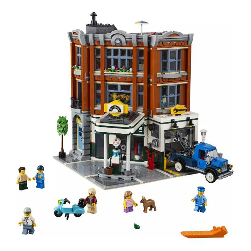 

15042 2569pcs Corner Garage Set Creator Building Blocks compatible 10264 toys architecture House Bricks