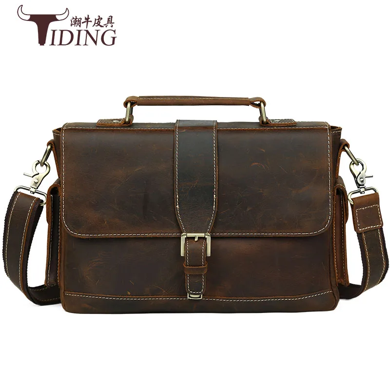 men briefcase genuine leather bag crazy horse brands vintage Messenger Bags 14 men briefcase genuine leather bag crazy horse brands vintage Messenger Bags 14