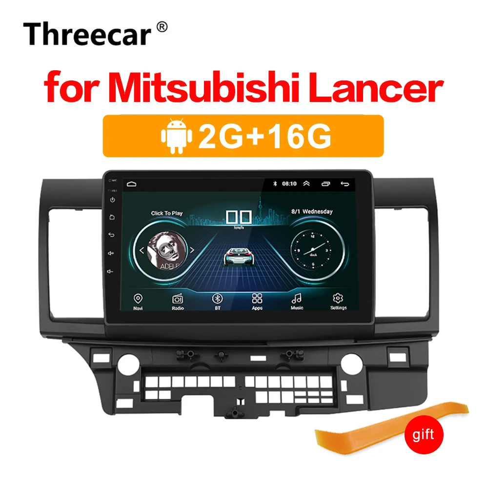 Excellent Android 8.1 Car GPS Player GPS Radio for Mitsubishi Lancer 10 Galant with 2G+16G Quad Core NO dvd Radio Multimedia stereo 0