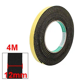 

Uxcell Hot Sale 4M 12mm x 3mm Single-side Adhesive Sound Insulation EVA Sponge Foam Tape Yellow, Black Insulation Tape 1PCS