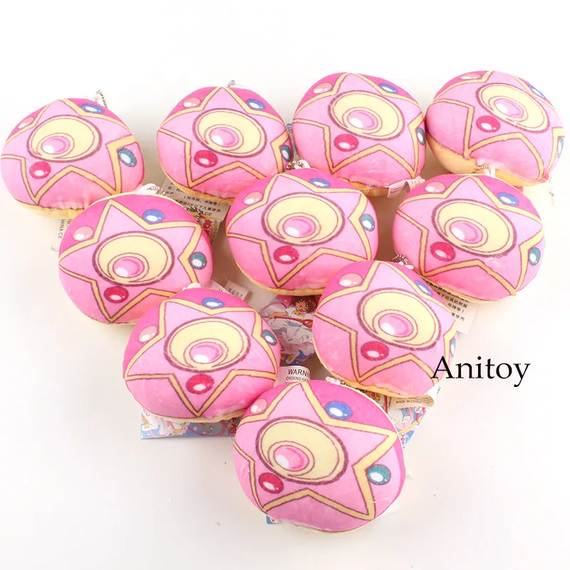 

Anime Card Captor Sakura Kinomoto Sakura Mini Plush Pendants Soft Stuffed Toys Dolls Fabric Cotton Dolls 8cm 10pcs/lot