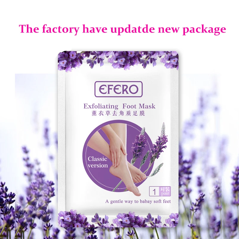 

Efero 1pair=2pcs Baby Foot Mask for Legs Lavender Extract Peeling Dead Skin Exfoliating Mask for Pedicure Socks Foot Peel Mask