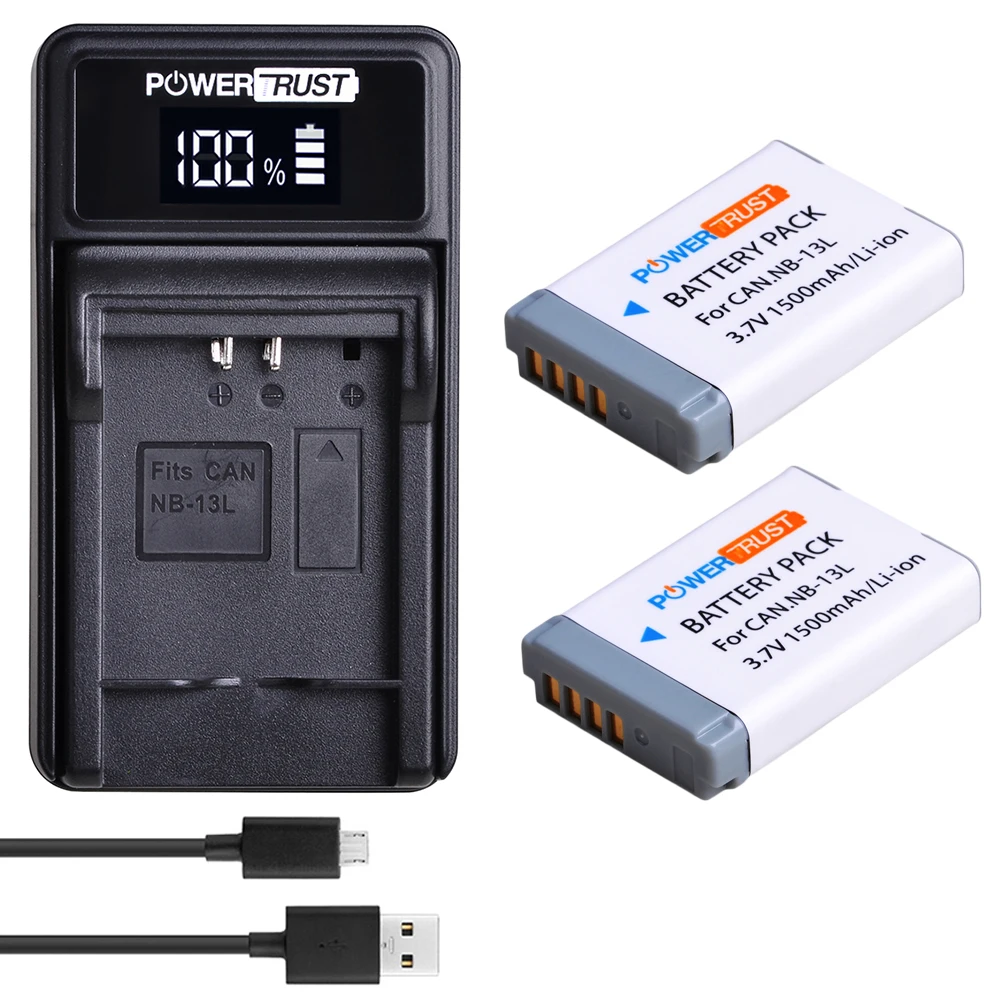 

NB-13L NB 13L NB13L Bateria akku + New LED USB Charger for Canon PowerShot G5X G7X G9X G7 X Mark II G9 X,SX620 SX720 SX730 HS