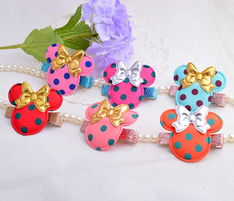 

Bbay Hairpins Cute Dot Know Mickey Head Shape Barrettes For Hair Fashion Fringe Hair Clips Accessories Headdress For Girls Gifts