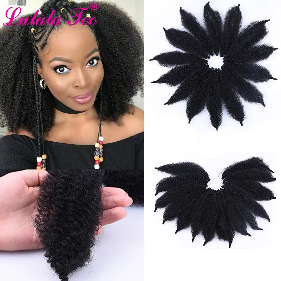 8 Afro Marley Braid Hair Soft Kinky Twist Hair Crochet Synthetic