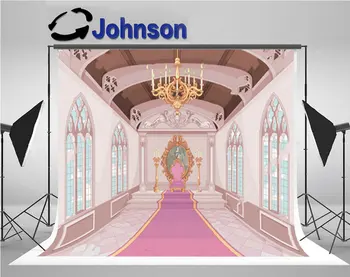 

chandelier medieval castle hall princess photo backdrop Vinyl cloth High quality Computer print children kids background