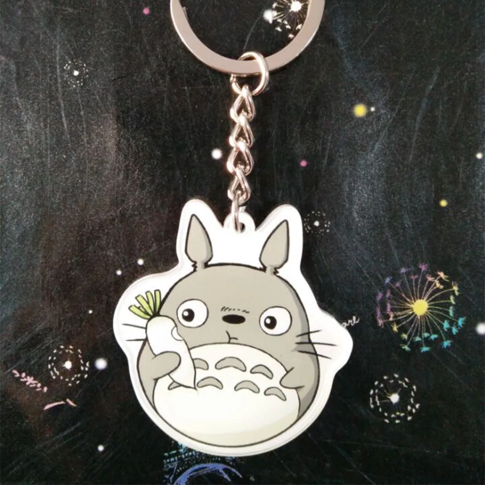 trinket keychain pompom key chains llavero totoro ring rabbite 1pcs | Украшения и аксессуары