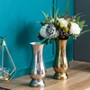 Chinese Style tabletop Vases Modern Minimalist Fashion Ornaments Crafts Decorative Stainless Steel Vase metal Flower Vases ► Photo 2/6