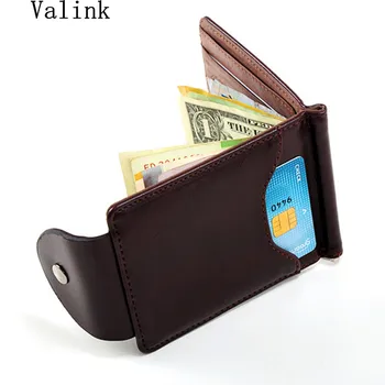 

Brand new Mens fashion Leather Wallet Card Clutch Purses Solid Ultra-thin Money Clip 2016 gift 1pcs