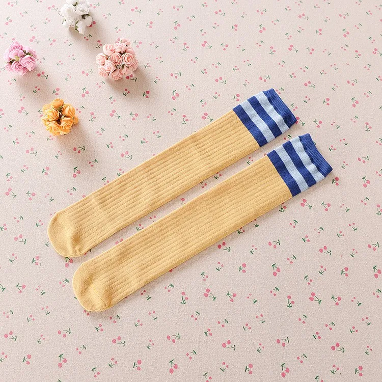 Детские гольфы, детские гольфы, chaussettes enfant, Длинные полосатые детские хлопковые носки для новорожденных, meias sokken