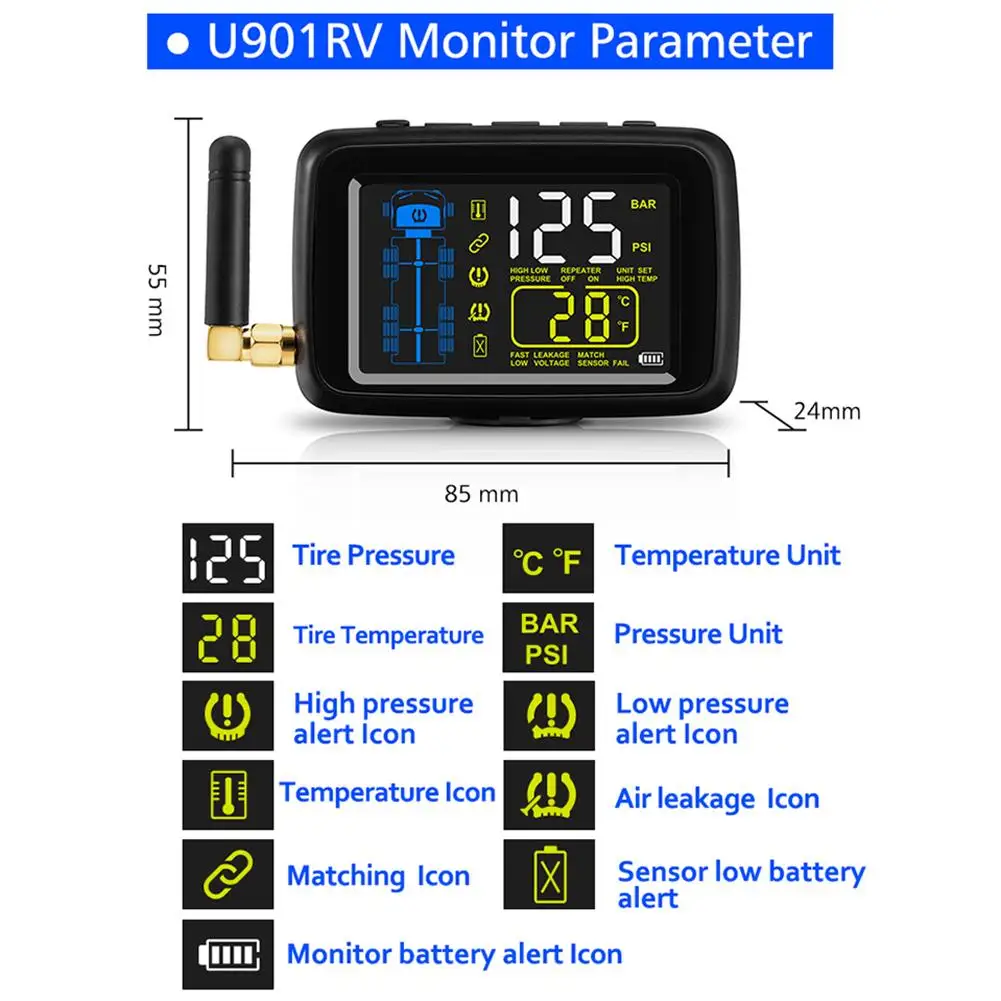 Автомобильные грузовики TPMS Автомобильная беспроводная система контроля