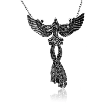 

316L pendant necklace Punk style stainless steel Necklace 3D Phoenix Pendant Necklace men and women Rock Hip Hop jewelry