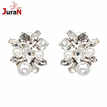 JURAN Новое модное ювелирное изделие горячая распродажа Женские винтажные серьги-гвоздики в рождественской тематике с искусственным жемчугом