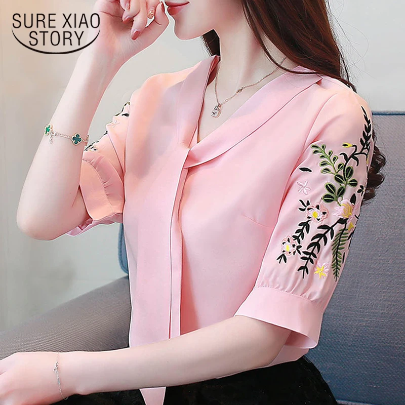plus size pink chiffon blouse
