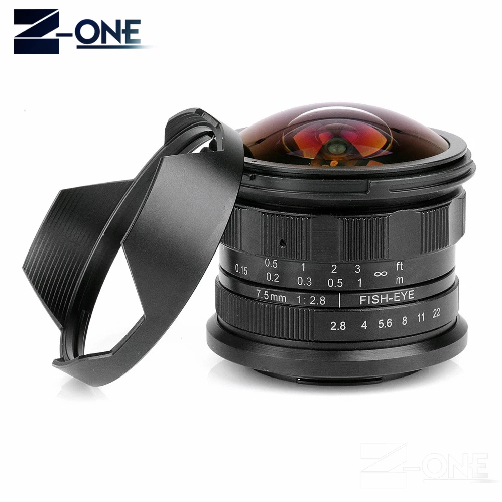 Ручная линза рыбий глаз для Fujifilm FX объектив 7 5 мм F2.8 X E2 E1 1. 8 2 1 |Объективы