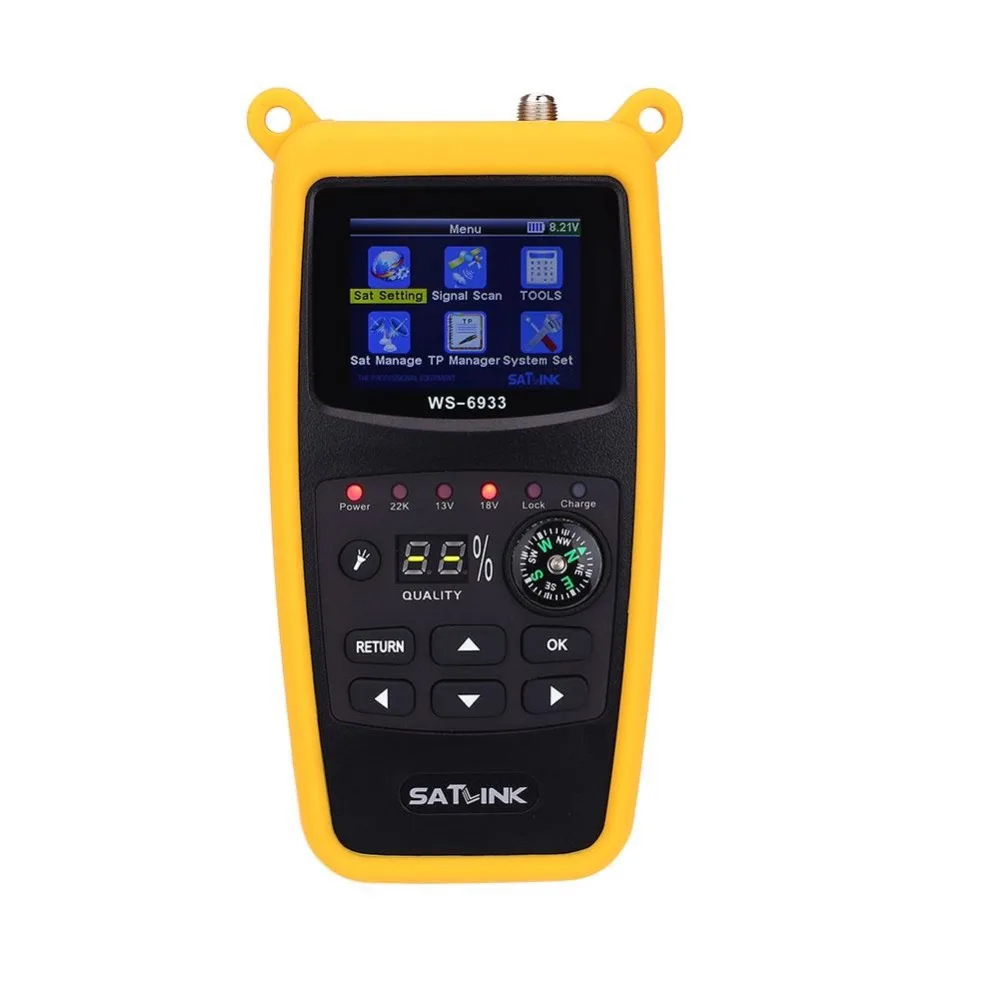 WS-6933 СБ Finder DVB-S2 HD 3.5 &quotЖК-дисплей TFT FTA Цифровой спутниковый метр AV Вход Выход EU/US