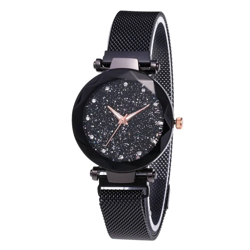 

Starry Sky Masonry Watch Mesh Magnet Strap Buckle Stainless Luxury Watch SSA-19ING