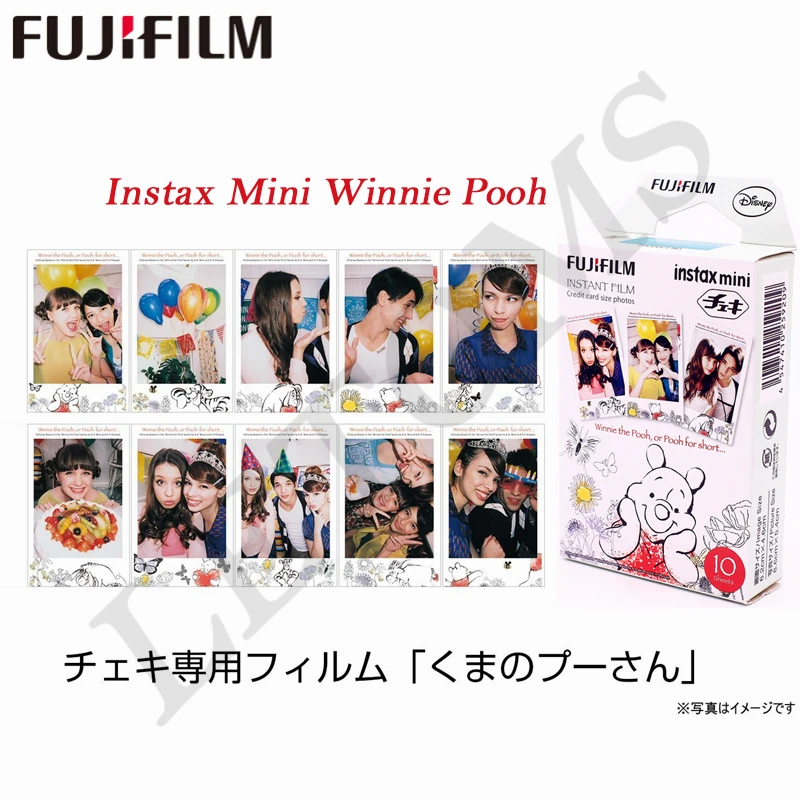 Фотобумага Fujifilm 20 листов Instax Mini Winnie pooh honey bear+ mickey для камеры Mini 8 7s 25 50s 90 9 SP-1 2