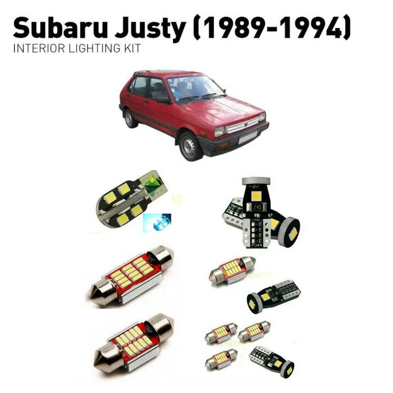Светодиодные внутренние фары для Subaru Justy 1989-1994 9 шт. светодиодные автомобилей