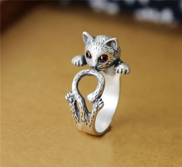 New Fashion Animal Ring Zinc  Hippie Vintage Anel Punk Kitty Wedding Ring Boho Chic Retro Cat Rings for Women  Party Rings