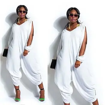 

Women Hot Long Sleeve Chiffon Romper Baggy Harem Jumpsuit Plus Size