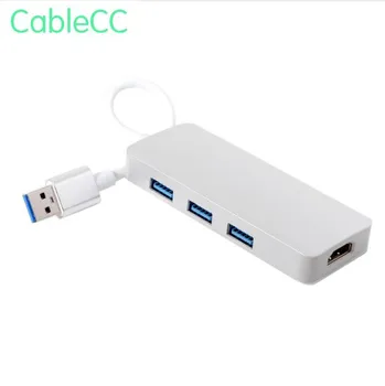 

2pcs/1pcs USB 3.0 or 2.0 to HDMI HDTV 1080p External Graphics Card & USB 3 Ports Hub Adapter