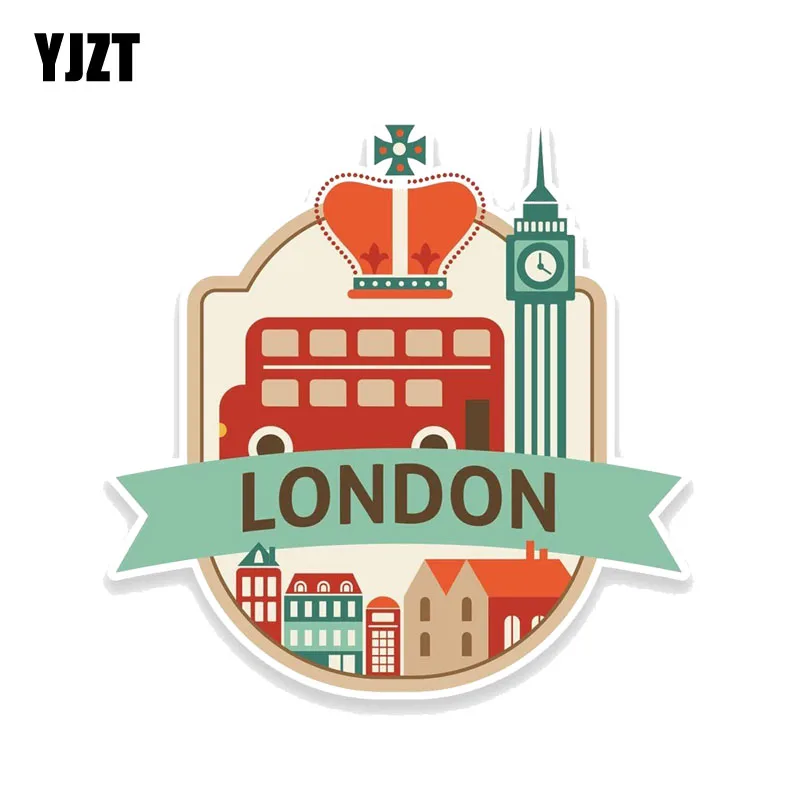 

YJZT 13CM*13CM Interesting Travel London UK England Decal PVC Motorcycle Car Sticker 11-00739
