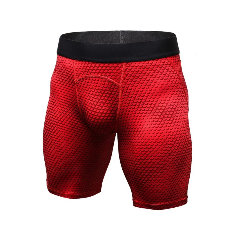 Liva для девушек и мужчин штаны для бодибилдинга мужские облегающие эластичные компрессионные брюки фитнес брендовая одежда впитывающие Бермуды мужские шорты - Цвет: Красный