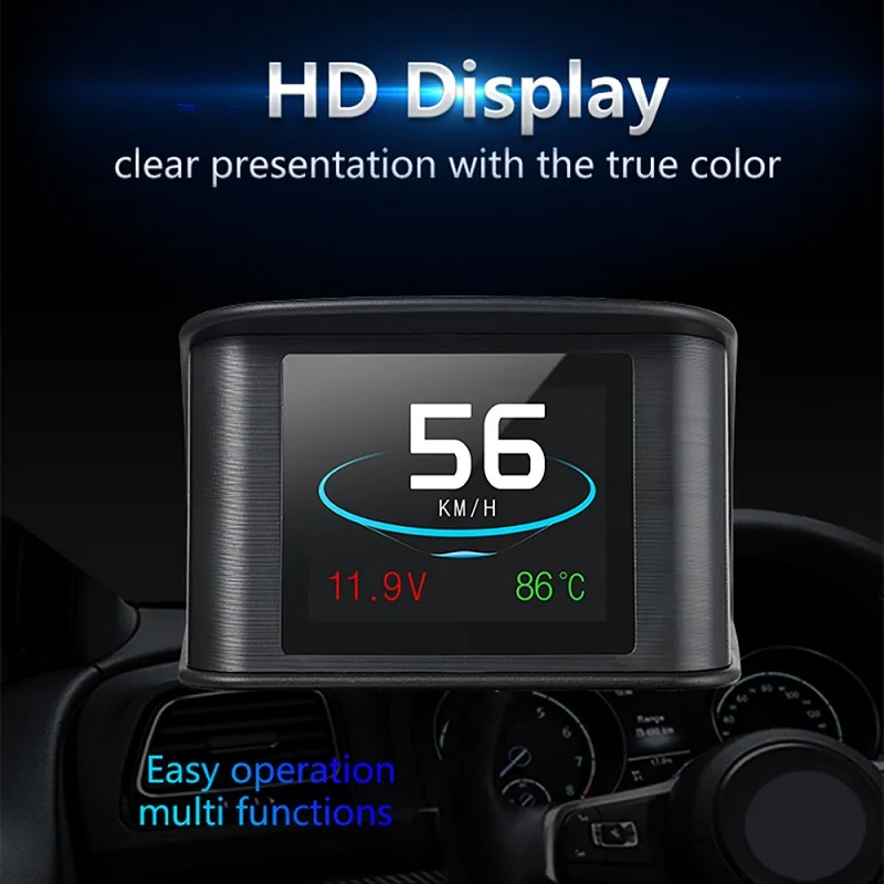OBDSPACE P10 Head Up Display OBD2 Diagnostic Tool Smart HUD Digital