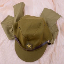 Chapeau de soldat de l'armée japonaise, vert, laine d'officier sur le terrain, casquette de Costume militaire, accessoire pour hommes, seconde guerre mondiale, WW2