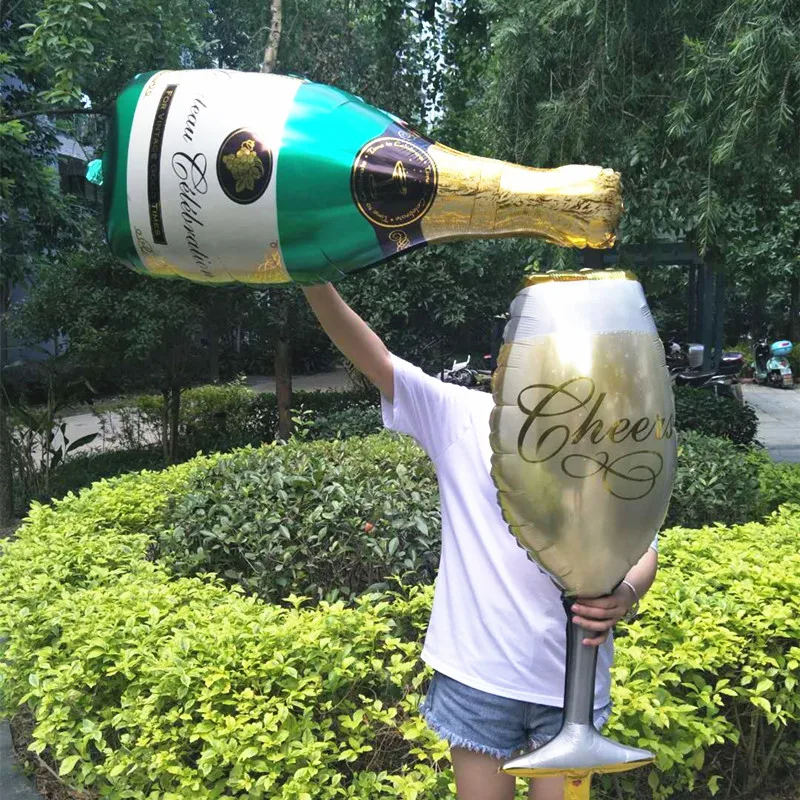 

Wedding Decoration Champagne Cup Beer Bottle Balloons Birthday Party Decorations Adult Bachelorette Party Festive Event Supplies