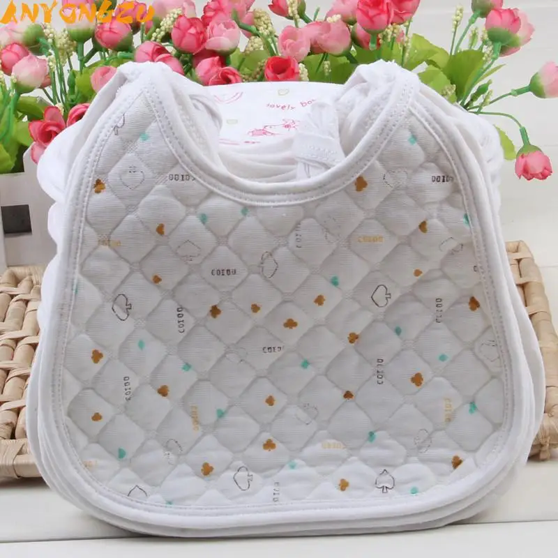 

30PCS Anyongzu Unisex 21*20CM bear Baby Bib Slobber Napkins Wholesale Cotton Waterproof Bag Rice Children