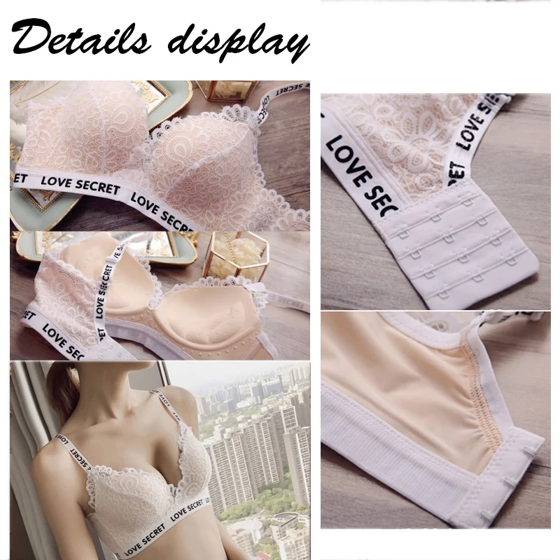 Sexy Lace Bras For women Push Up Bra Seamless Lingerie Bralette Wire Free Brassiere Underwear Thicken Cup Female Intimates #D