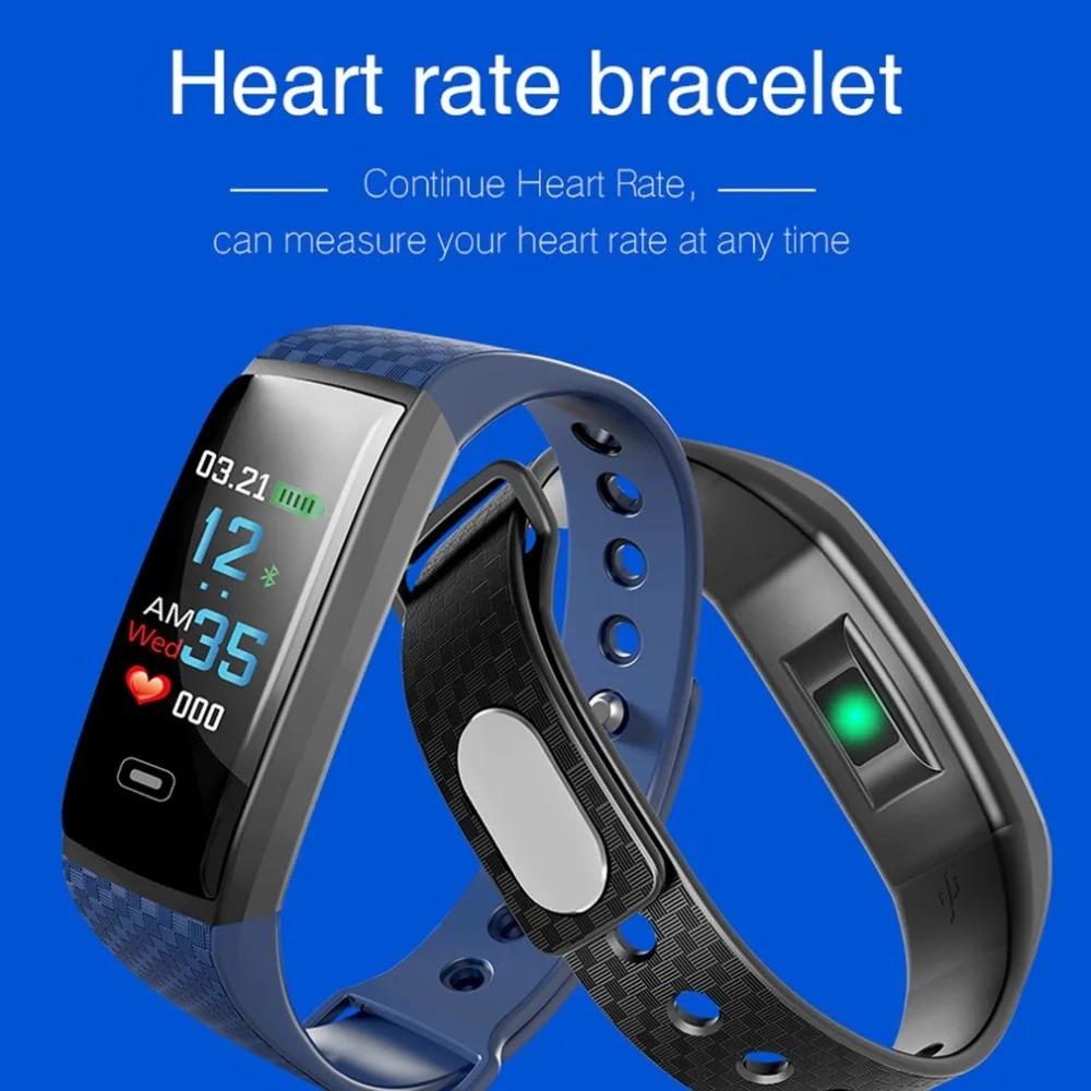 Smart Wristband Heart Rate Monitor Blood Pressure Pedometer Step Counter Fitness Bracelet Color Screen Sport Watches pedometer 