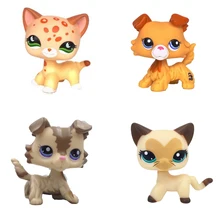 Real pet shop lps toys Kitty Tan Brown Spotted Leopard Cat 852 Blue Eyes Puppy Dog