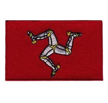 

Embroidered Isle Badge Made by Twill with Flat Broder and Iron On Backing free shipping by Post