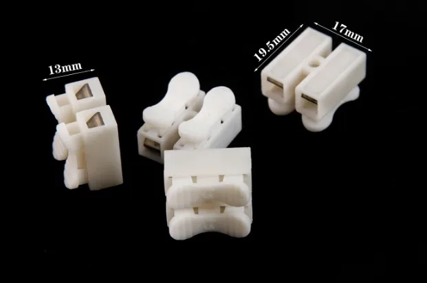 

2p Spring Connector wire with no welding no screws Quick Connector cable clamp Terminal Block 2 Way Easy Fit for led strip