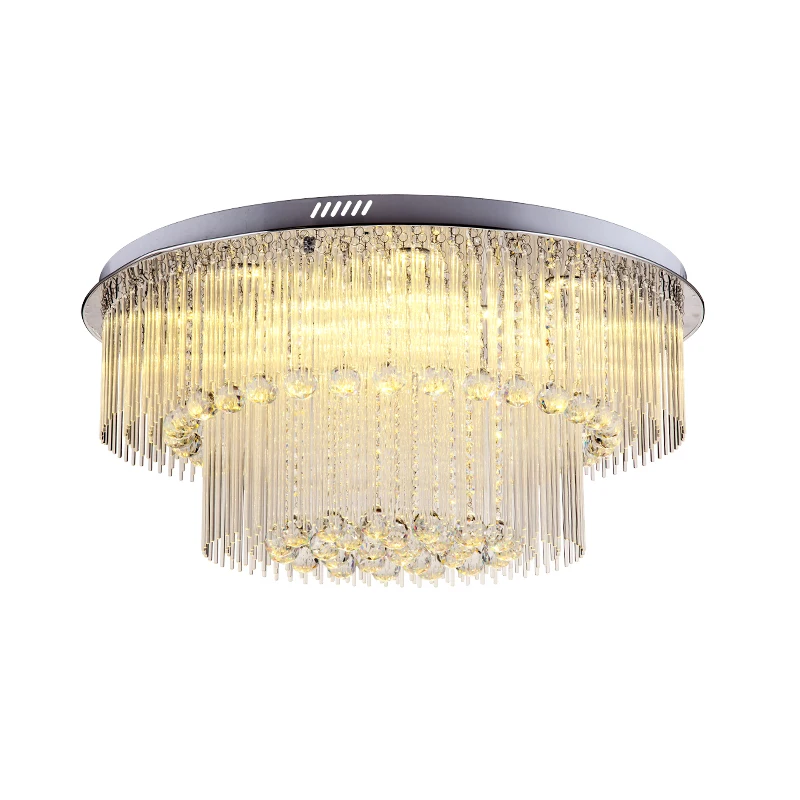 Sala de Estar Iluminação de Teto Lmparas de Techo Luz de Teto Cristal Levou Lâmpada Lustre Quarto Luminárias Plafonnier Rodada Luxo 4 Luzes de teto