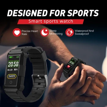 

TISHRIC Smart Bracelet Fitness Tracker Smartwatch Pulsera Inteligente Heart Rate Monitor Activity Tracker Color Touch Screen