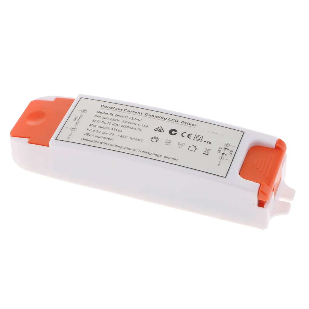 Good Quality SCR Dimmable DC25-42V 600mA Constant Current Power Supply Driver Led Light Waterproof LED Power Supply