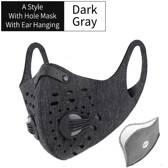 WEST BIKING маска для велоспорта с активированным углем Пыленепроницаемая маска для лица анти-загрязнения велосипедная маска для тренировок на открытом воздухе маска для лица - Цвет: A Style Dark Gray