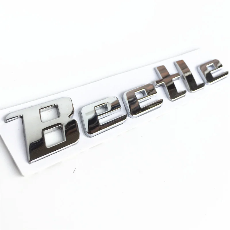 Newbee 3D хромированная металлическая наклейка Beetle эмблема значок Логотип Наклейка для Volkswagen VW Beetle TDI TSI задний багажник автомобиля Стайлинг украшения