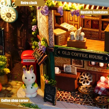 

Baby Creative DIY Toy Wooden Doll house Mini Doll House DIY Box Theater 3D Doll Houses Kits Model Warm LED Light For Kids Gift